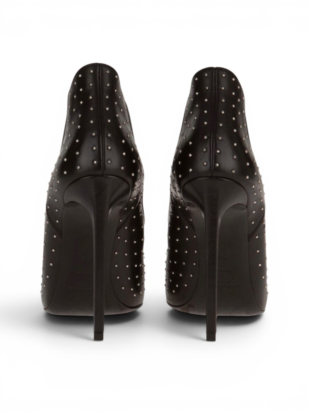Saint Laurent Black Leather Ankle Boots Size 36 - Picture 6 of 7